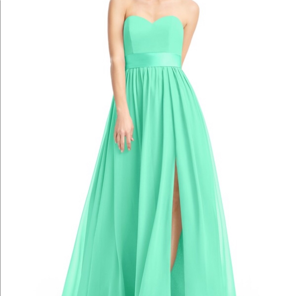 Turquoise Azazie sweetheart dress